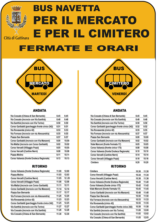 Un servizio che avvicina la città: al via il bus navetta gratuito per il mercato e il Cimitero