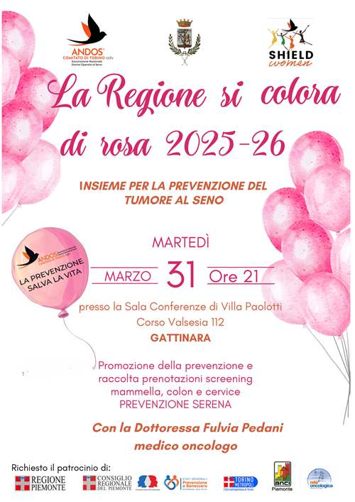 Gattinara aderisce alla campagna â€œLa Regione si colora di Rosaâ€ per la prevenzione del tumore al seno
