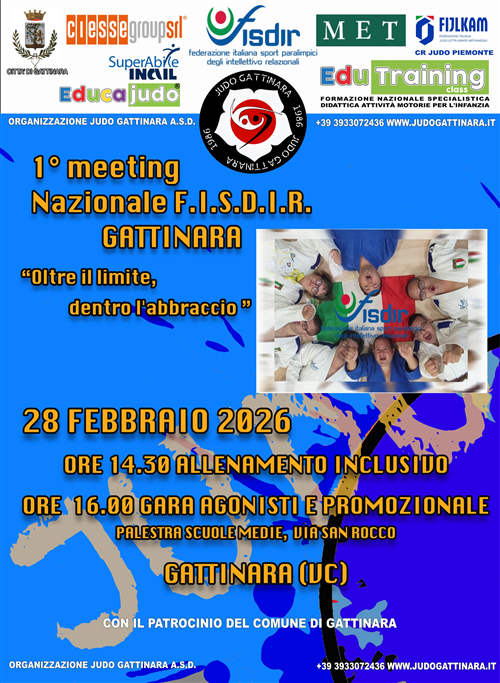 Gattinara ospita il 1° Meeting Nazionale F.I.S.D.I.R. di Judo